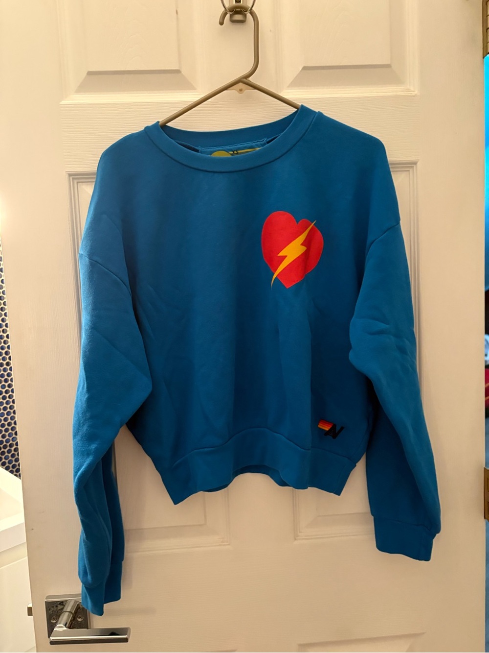 Aviator Nation extra small, relaxed, blue sweat sweatshirt
